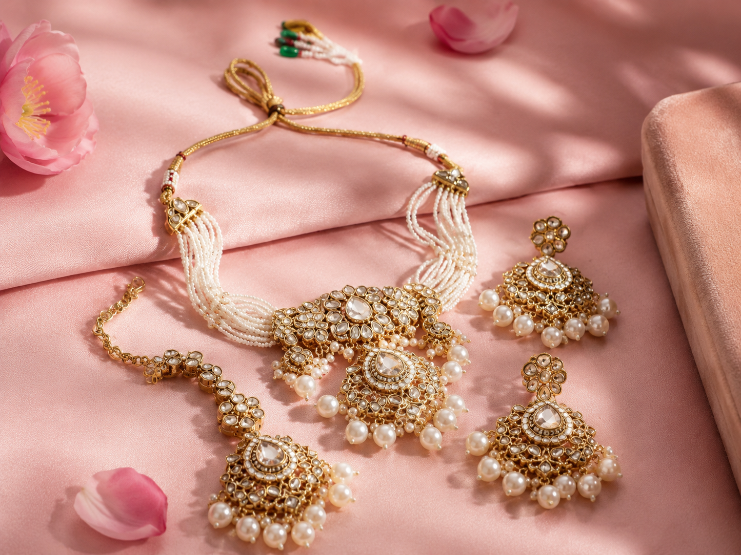 Pearl Kundan Choker Set