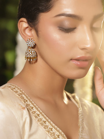 Royal CZ Jhumka Earrings