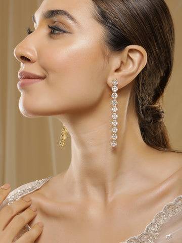 Crystal Tennis Drop Earrings