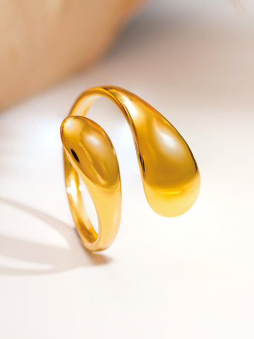 Elegant Gold Open Adjustable Ring