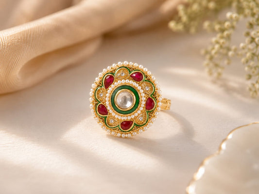Regalia Kundan Statement Ring