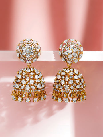 Royal CZ Jhumka Earrings