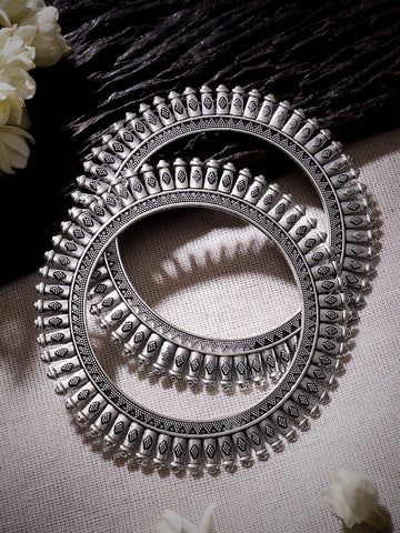 Oxidised Silver Statement Bangles – Timeless Ethnic Elegance