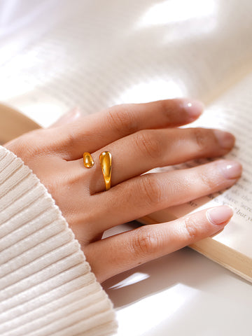 Elegant Gold Open Adjustable Ring